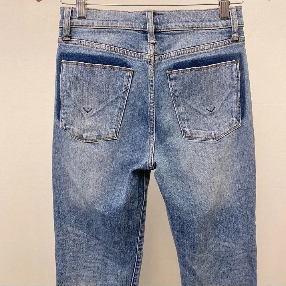 Hudson 26 (US 2) Zoeey High Rise Straight Crop Stretch Distressed Womens Jeans